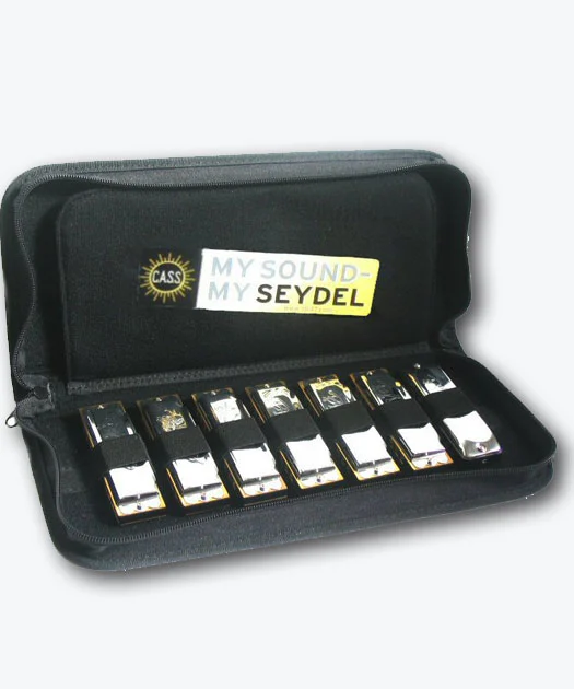 סט של 7 מפוחיות בלוז SEYDEL SESSION בסולמות שונים+נרתיק מרופד ל 14 מפוחיות