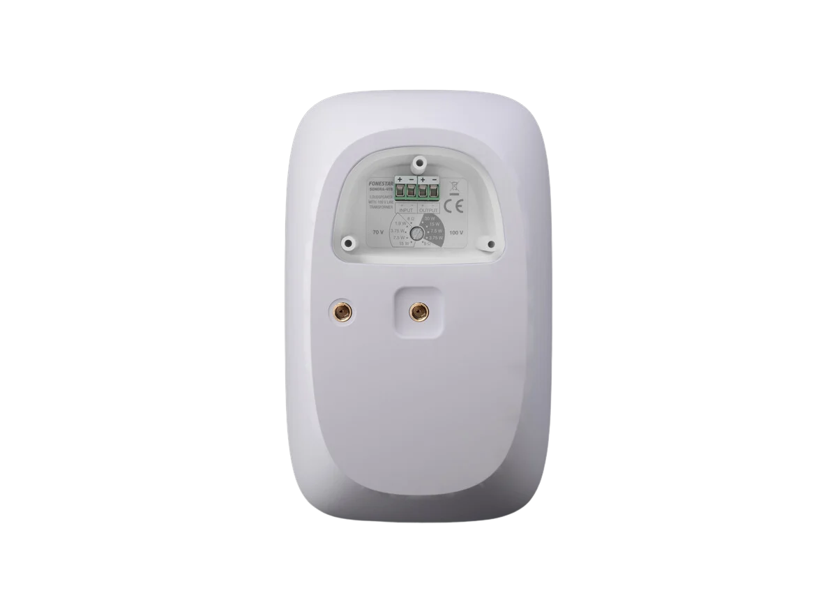 רמקול "4 מעוצב מוגן מים IP66 100V/8OHM כולל מתלה קיר צבע שחור מבית FONESTAR - תמונה 3