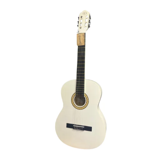 גיטרה קלאסית בצבע לבן מאט כולל תיק Legrand LC30WHM - תמונה 2