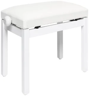 כסא פסנתר לבן עם מושב קטיפה Stagg PB36 WHM VWH