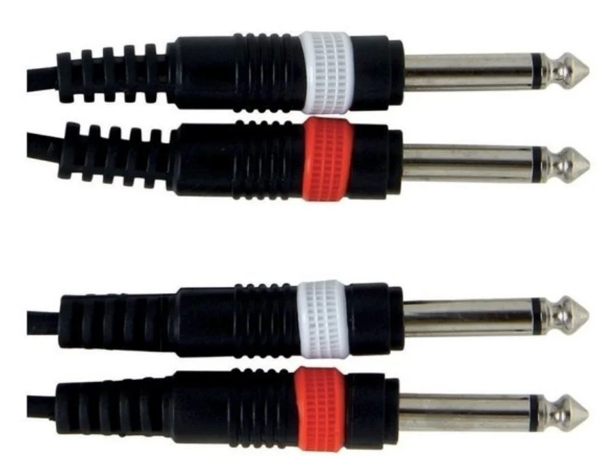 כבל TWIN אורך 3 מטר 2xPL 6.3 - 2xPL 6.3 מסדרת BASIC LINE מבית GEWA (Germany) - תמונה 2