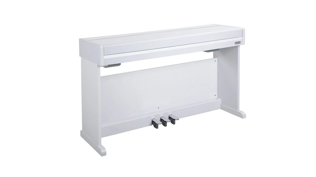 פסנתר חשמלי לבן עם סטנד ופדלים NUX NCK-330 - תמונה 2
