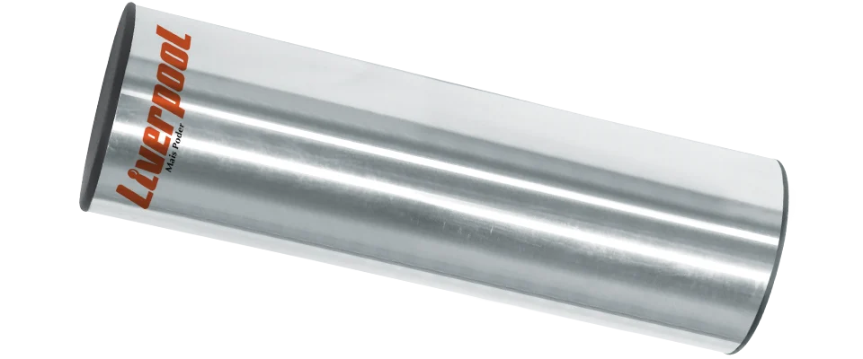 שייקר L בצבע כסף Cylindrical ganzá/shaker מבית LIVERPOOL