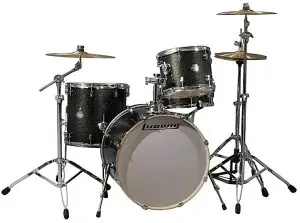 מערכת תופים 4 חלקים 22" כולל אביזרים ומצילות Ludwig Element LCF42R016 BKS
