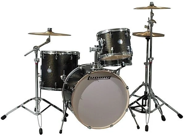 מערכת תופים 4 חלקים 22" כולל אביזרים ומצילות Ludwig Element LCF42R016 BKS