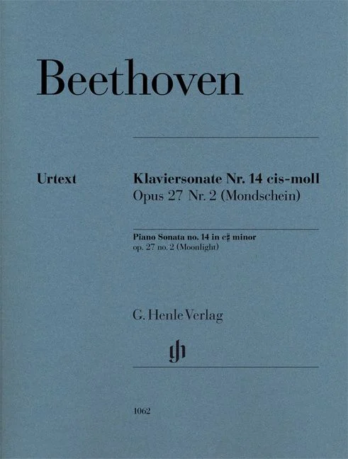ספר תווים Beethoven Piano Sonata no. 14 c sharp minor op. 27 no. 2 (Moonlight)