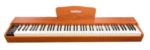 פסנתר חשמלי נייד 88 קלידים בצבע חום עם 3 פדלים MORTON S-190 BROWN