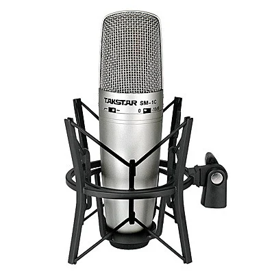 מיקרופון קונדנסר TAKSTAR SM-1C + מתקן ספיידר, פופ פילטר וקייס מהודר