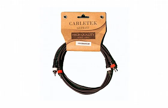 כבל סאונד זוג RCA לזוג RCA באורך 2 מטר דגם DUL002/3M מבית CABELTEK