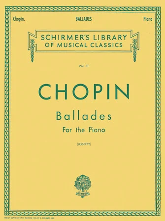 ספר תווים Chopin Ballades - Schirmer