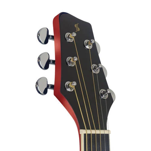 גיטרה אקוסטית Stagg SA35 Auditorium בצבע אדום - תמונה 3