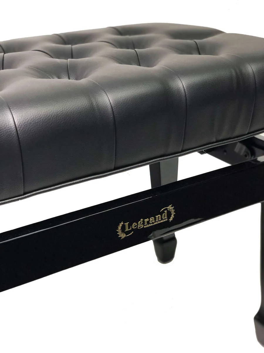 כסא פסנתר XL דגם פרימיום מתכוונן בצבע שחור מבריק PB-30 מבית Legrand - תמונה 3