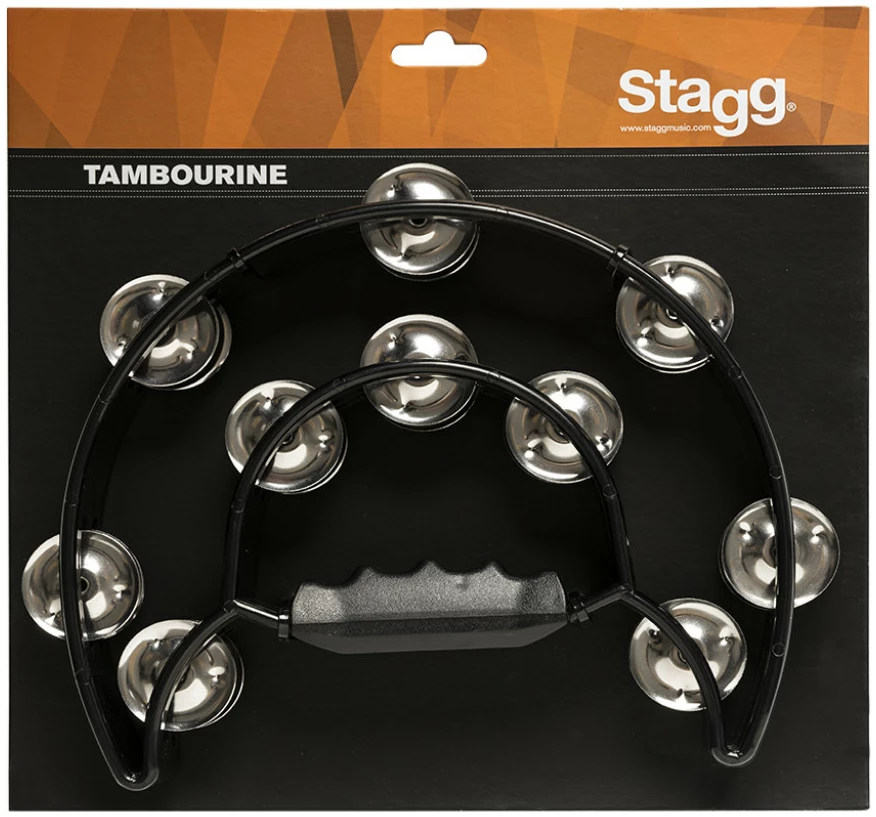 טמבורין חצי ירח בצבע שחור Stagg TAB-1BK - תמונה 2