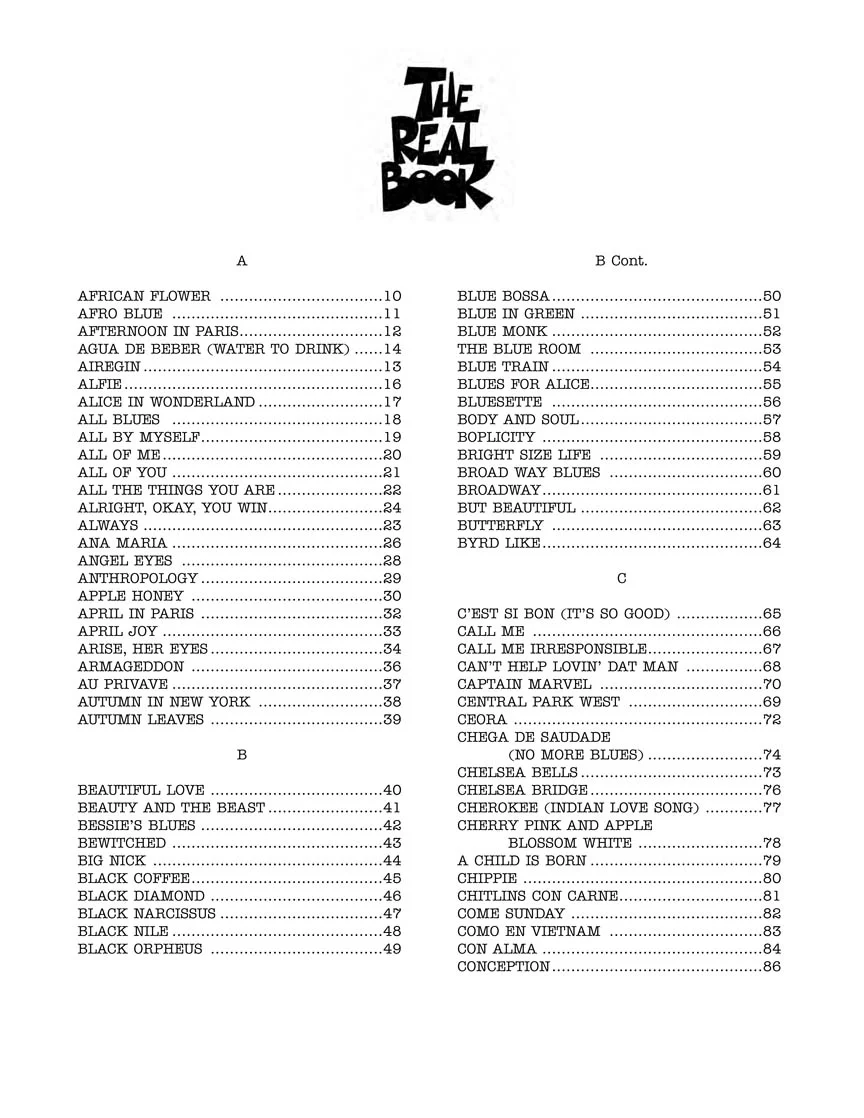 ספר תווים The Real Book - Volume I - Sixth Edition - תמונה 2