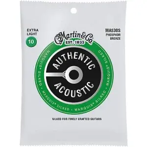 סט מיתרים 010 לאקוסטית Martin MA530S Marquis Phosphor Bronze Authentic Silked