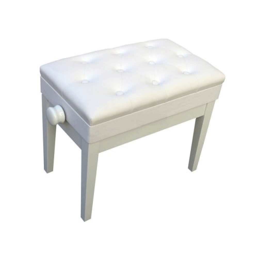 כסא לפסנתר בצבע לבן Rocktone BH102-3 WH