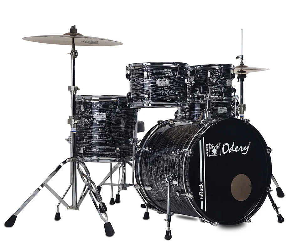 מערכת תופים 5 חלקים + איבזור וכסא 20" סדרת inRock בצבע Dark Tiger מבית Odery-(Brazil)
