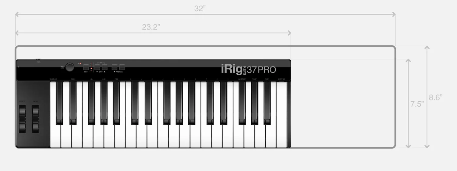 מקלדת שליטה 37 קלידים full-size 3 ( אוקטבות ועוד תו ) USB MIDI - תמונה 3