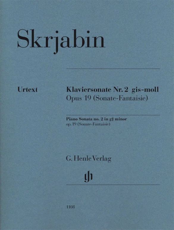 ספר תווים Scriabin Piano Sonata no. 2 g sharp minor op. 19 (Sonate-Fantaisie)
