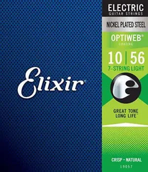 סט 7 מיתרים לחשמלית Elixir Optiweb 19057 0.10-0.56