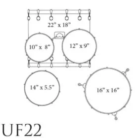 מערכת תופים Arcadia F20 בצבע שחור מבית Natal Drums - תמונה 3