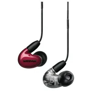 אוזניות Shure AONIC 5 In-ear בצבע אדום