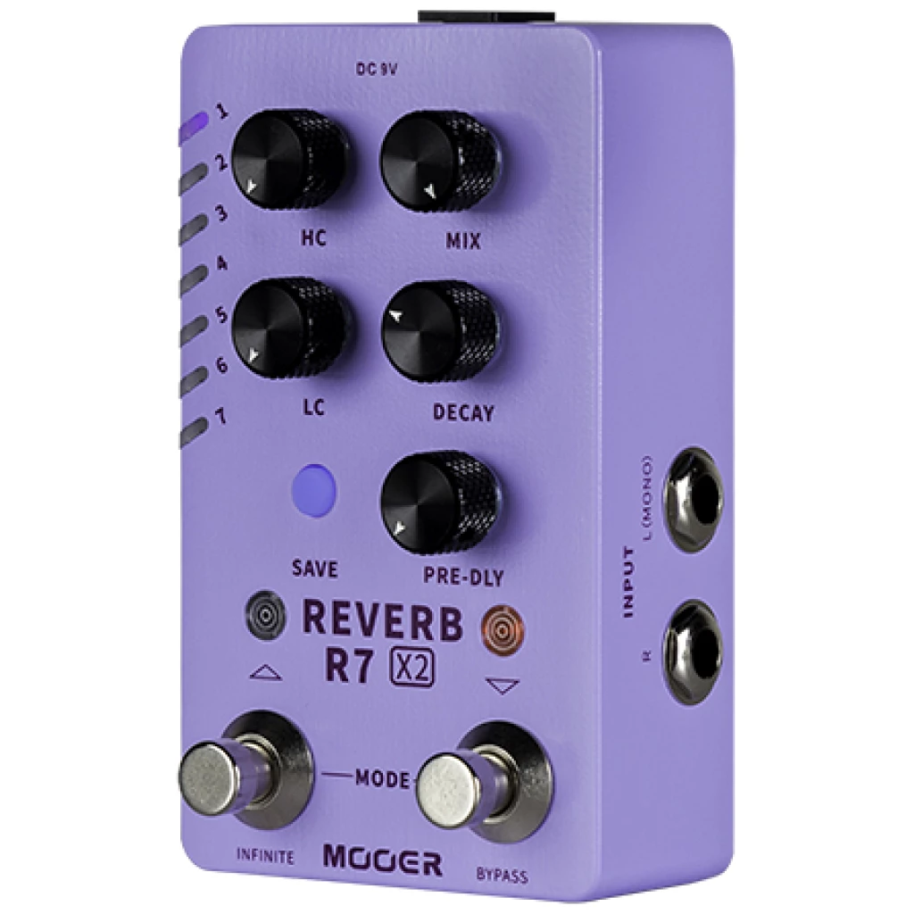 פדל ריברב סטריאו עם 2 לחצנים Mooer R7 X2 Reverb - תמונה 2
