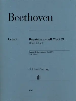 ספר תווים Beethoven Für Elise (Bagatelle in a minor WoO 59)