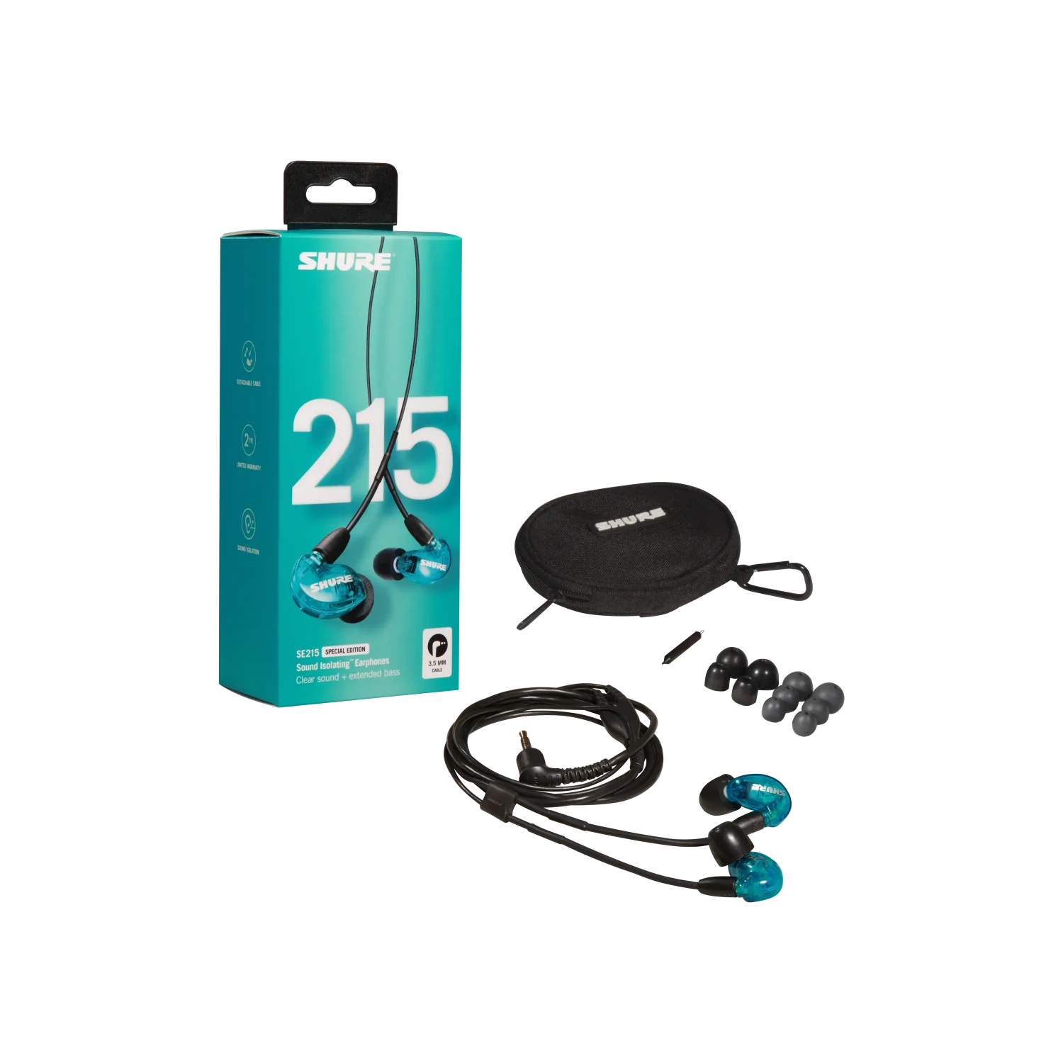 אוזניות In-ear בצבע כחול Shure SE215SPE-EFS