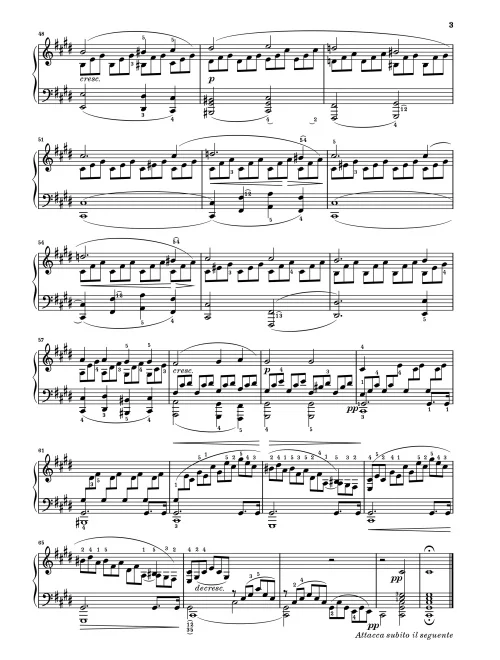 ספר תווים Beethoven Piano Sonata no. 14 c sharp minor op. 27 no. 2 (Moonlight) - תמונה 2