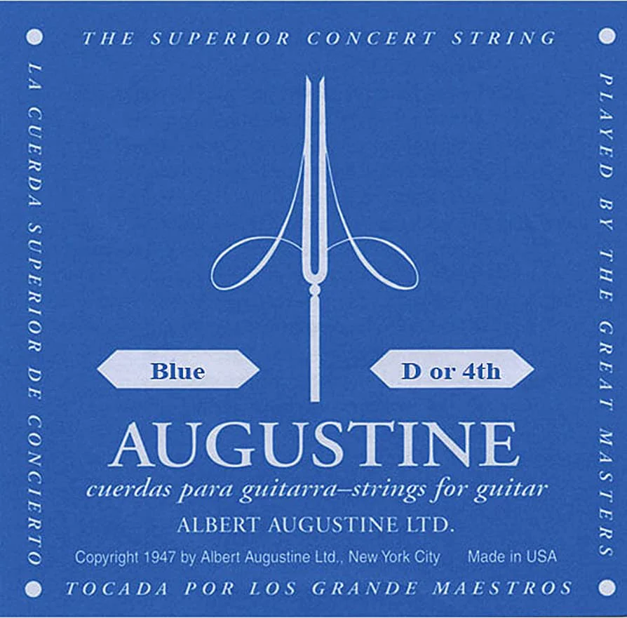 מיתר בודד רה (4) לגיטרה קלאסית אוגוסטין כחול Augustine Blue