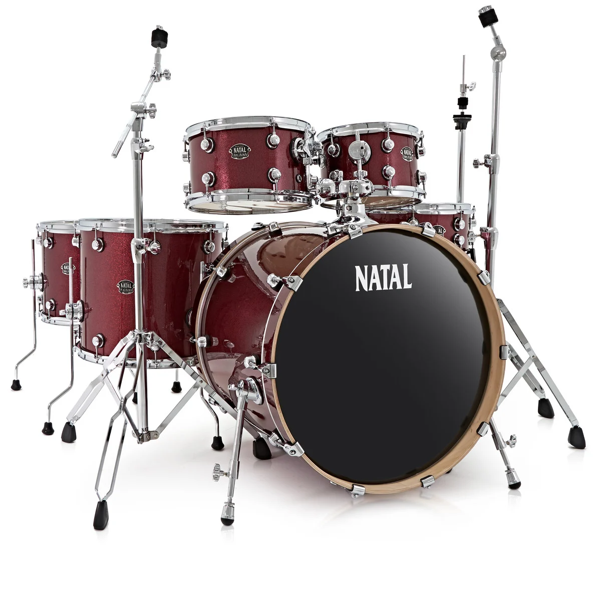 מערכת תופים Arcadia F20 בצבע אדום מבית Natal Drums - תמונה 2