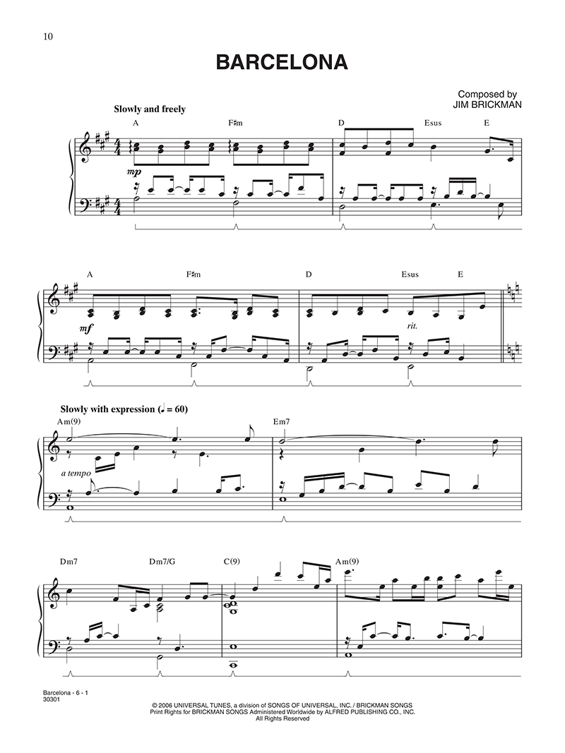 ספר תווים The Essential Jim Brickman, Volume 1: Piano Solos - תמונה 2
