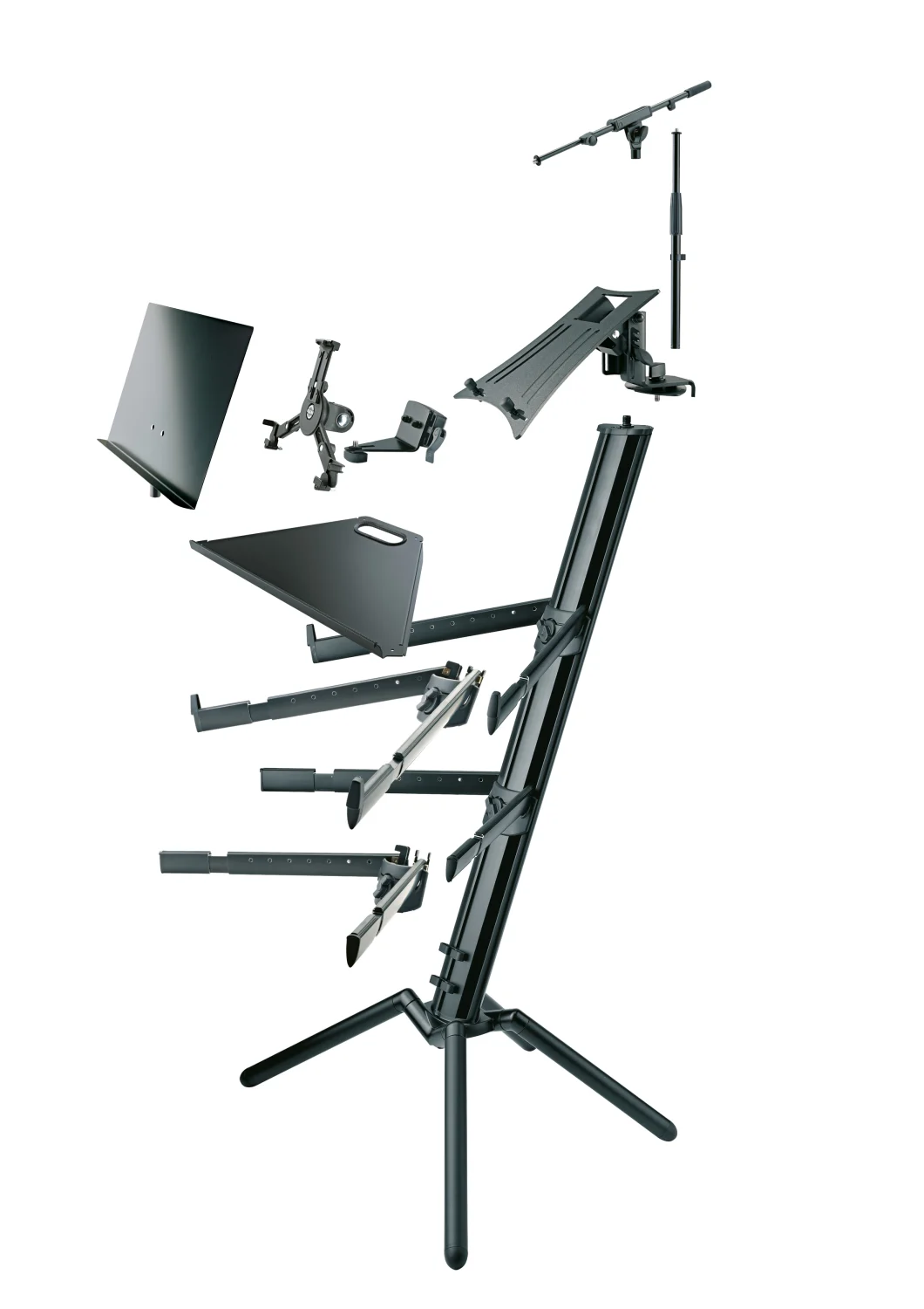 סטנד לקלידים Konig & Meyer 18860 Spider Pro בצבע כסוף - תמונה 4
