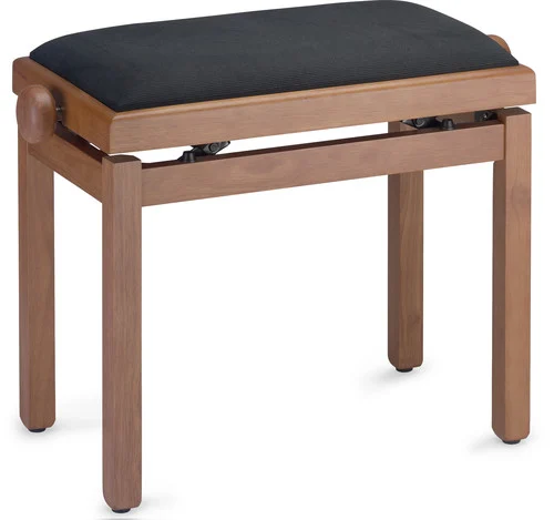 כיסא פסנתר מפנק בצבע חום ומושב שחור Stagg PB39 CHM VBK