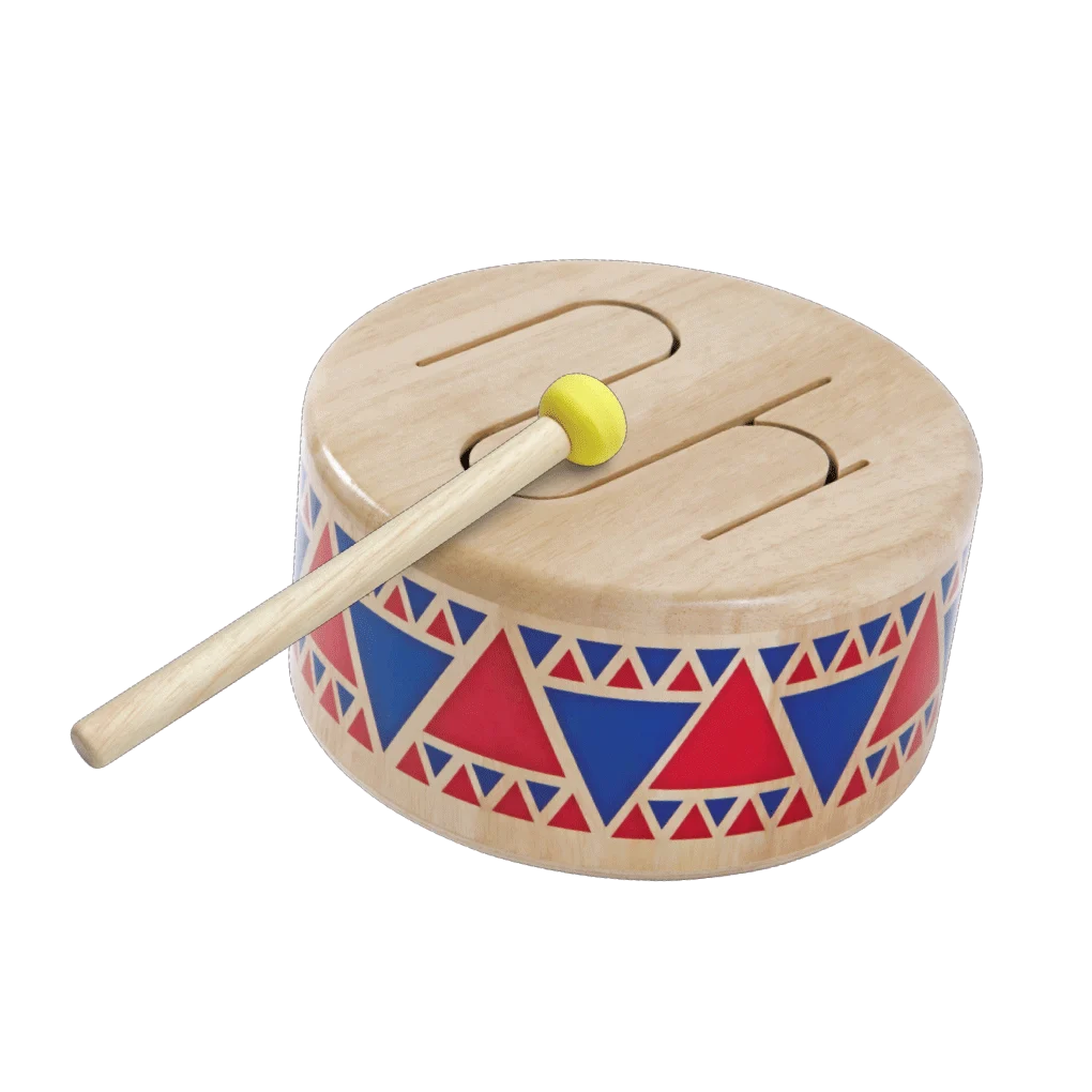תוף לשוניות מעץ Plan Toys