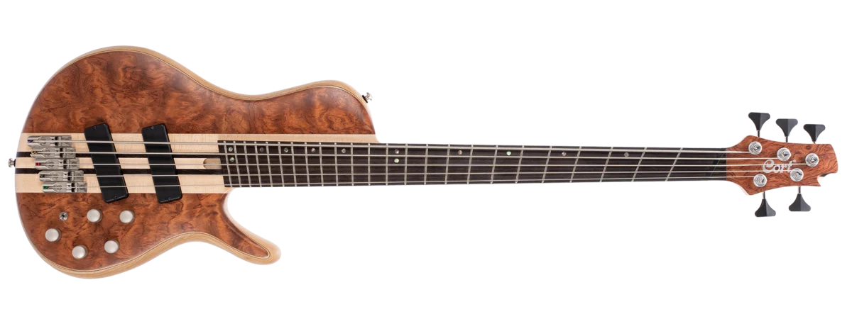 גיטרה בס 5 מיתרים +ארגז CORT A5 Beyond OPBN Single Cut Multi-Scale