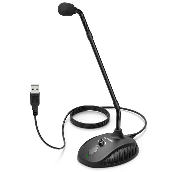 מיקרופון גוזנק USB למחשב לשיחות זום/סקייפ Fifine k052