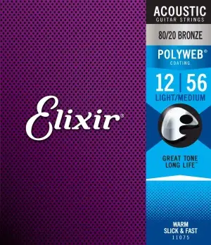 סט מיתרים לאקוסטית Elixir Polyweb 0.12-0.56