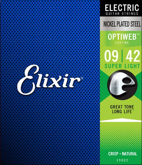 סט מיתרים לחשמלית Elixir Optiweb 0.09-0.42