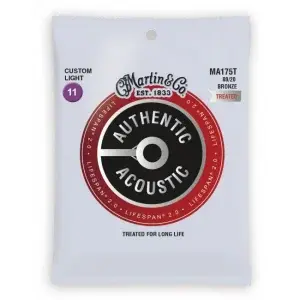 סט מיתרים 0.11 לגיטרה אקוסטית Martin Authentic Lifespan MA175T