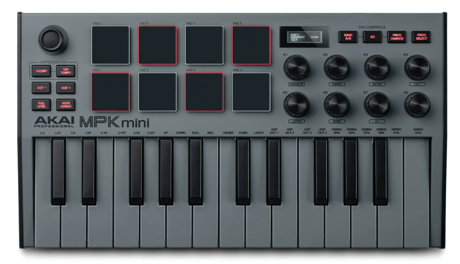 מקלדת שליטה Akai Professional MPK mini mk3 Grey - תמונה 2