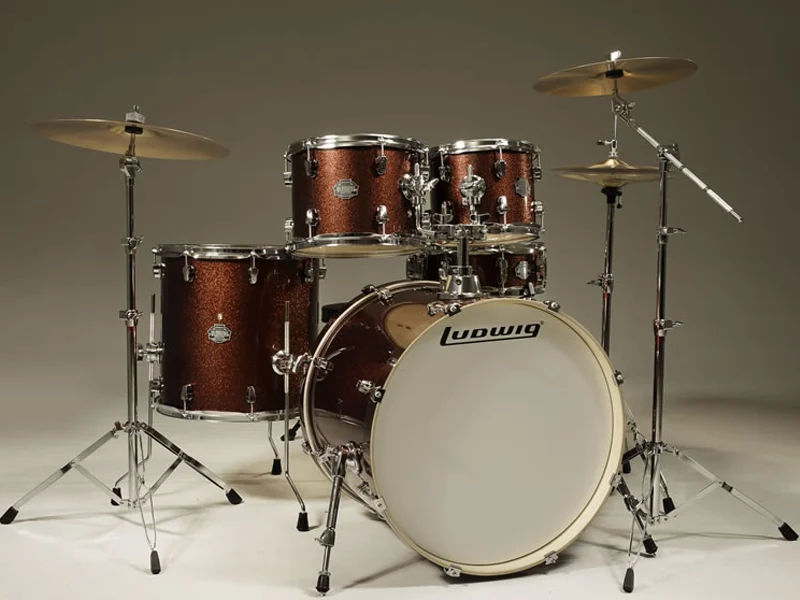 מערכת תופים 5 חלקים 20" כולל אביזרים ומצילות Ludwig Element LCF50G025 WRS
