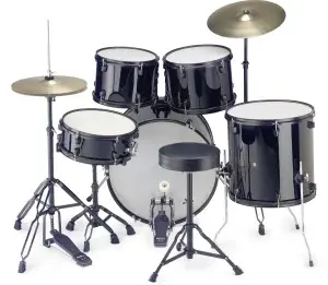 מערכת תופים 5 חלקים בס 22″ בצבע שחור Stagg TIM122B BK