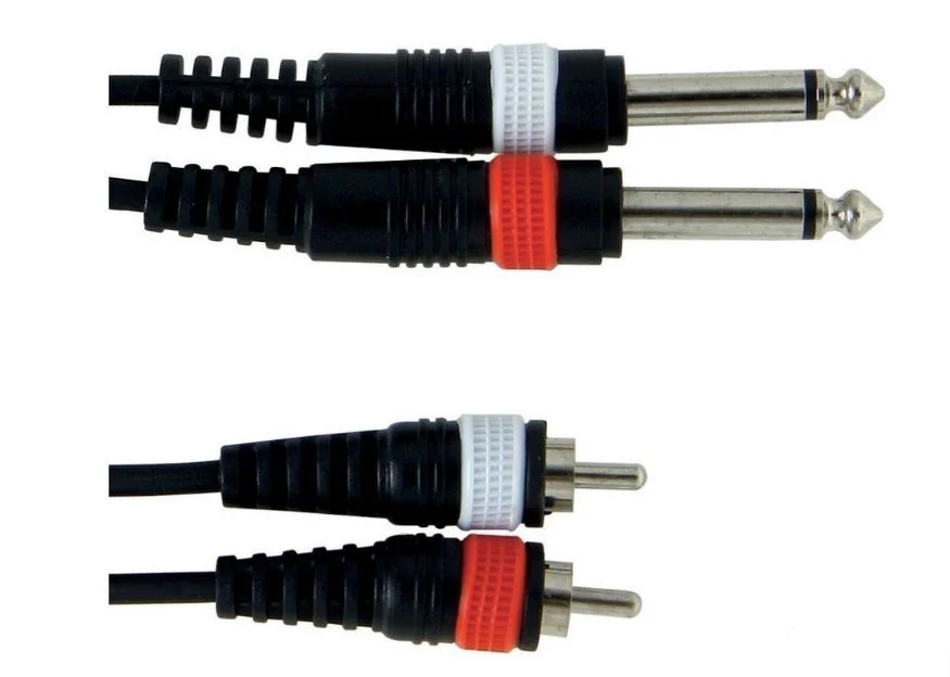 כבל TWIN אורך 6 מטר 2xPL 6.3 - 2xRCA מסדרת BASIC LINE מבית GEWA (Germany) - תמונה 2