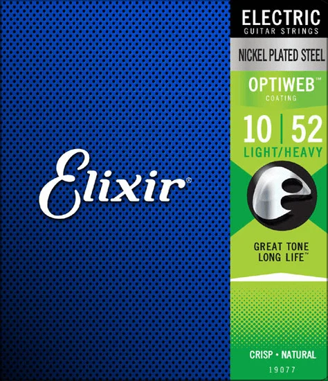 סט מיתרים לחשמלית Elixir Optiweb 0.10-0.52