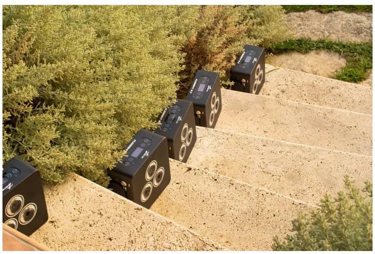 פנס לד רצפתי נטען 3x12W RGBWA-UV - תמונה 8