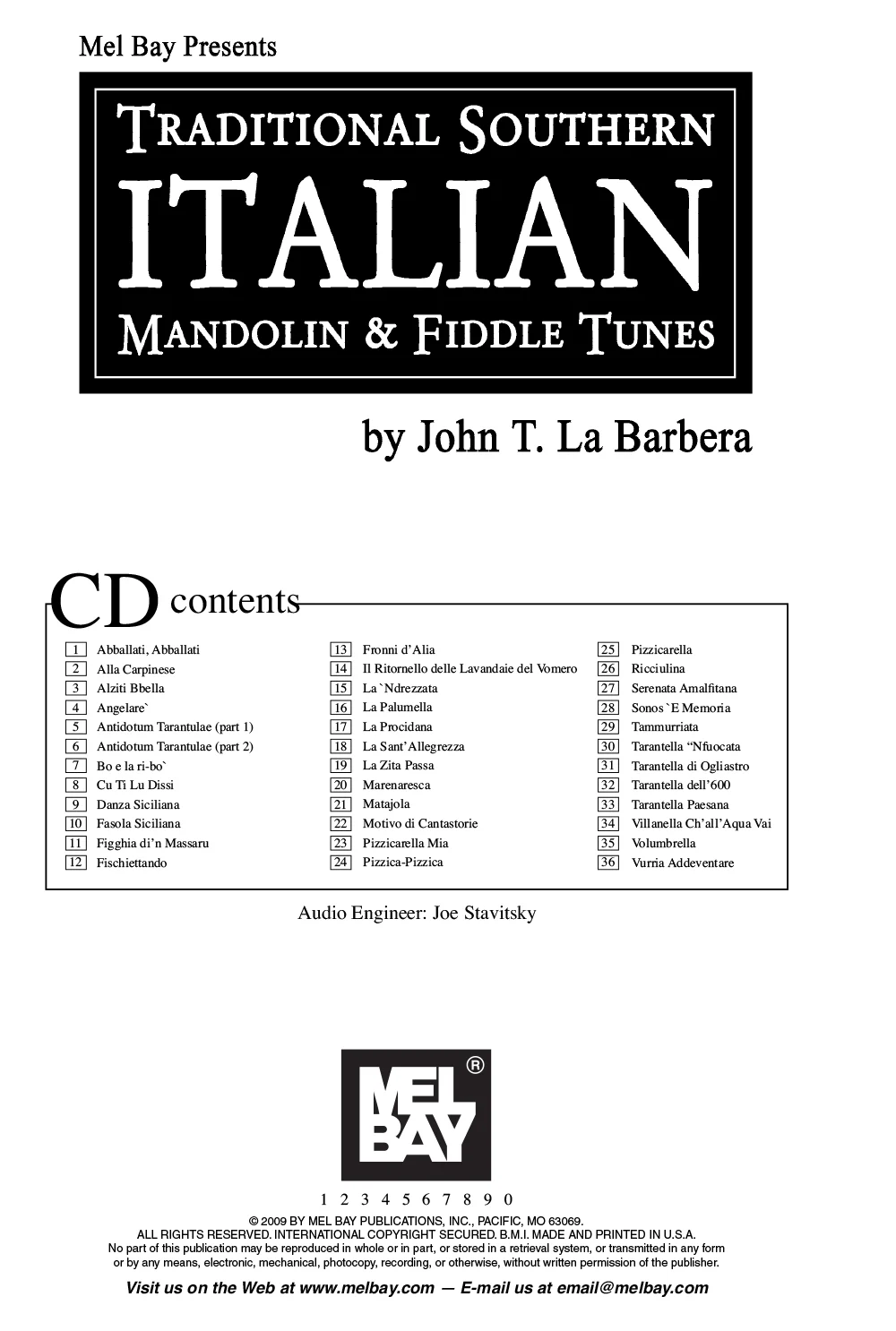 ספר תווים למנדולינה Traditional Southern Italian Mandolin & Fiddle Tunes - תמונה 2