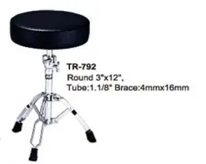כסא לתופים בצבע שחור 792 POWER BEAT TR