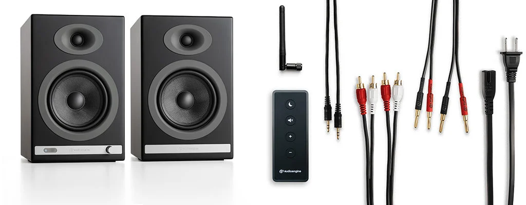 רמקולים מוגברים Audioengine HD5 בגימור עץ לבן - תמונה 3